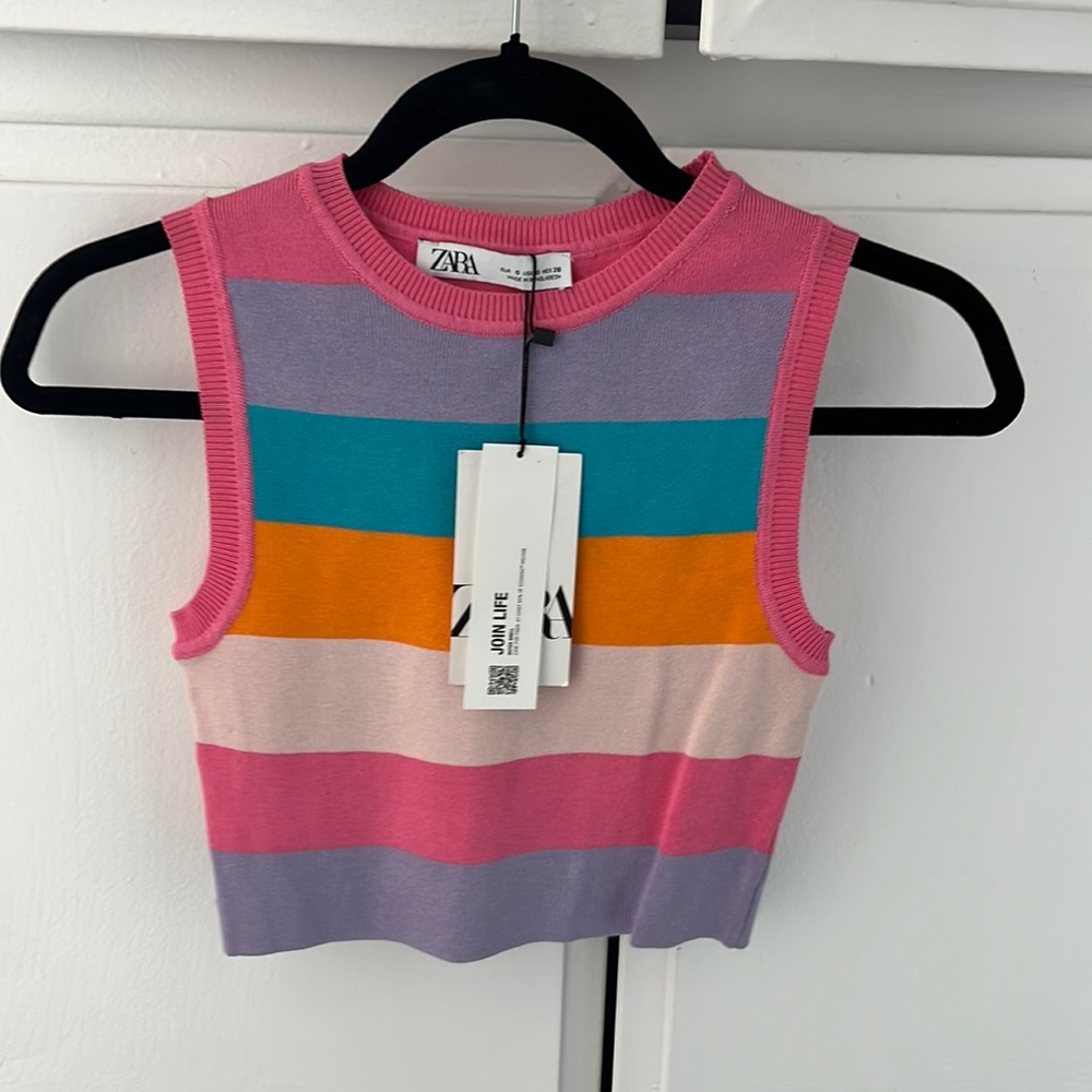 Zara Colorful Sweater Tank (WITH TAGS)